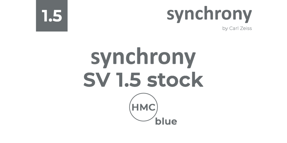 Оптична лінза для окулярів synchrony by Carl Zeiss SV 1.5 stock (HMC Blue)