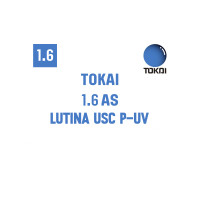 Оптична лінза для окулярів Tokai 1.6 AS Lutina USC P-UV