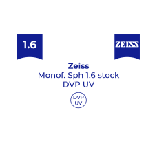 Оптична лінза для окулярів Zeiss Monof. 1.6 Sph stock DVP