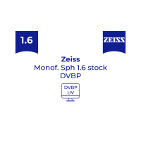 Оптична лінза для окулярів Zeiss Monof. 1.6 Sph stock DVBP
