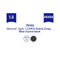 Оптична лінза для окулярів Zeiss Monof. Sph 1.5 PFX Extra Grey (EGR) BlueGuard stock