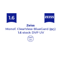Оптична лінза для окулярів Zeiss Monof. ClearView BlueGuard FreeForm 1.6 stock DVP