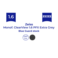 Оптична лінза для окулярів Zeiss Monof. ClearView 1.6 PFX Extra Grey BlueGuard stock DVP