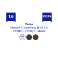 Оптична лінза для окулярів Zeiss Monof. ClearView FreeForm 1.6 PFXBR (PFXGR) BlueGuard stock 